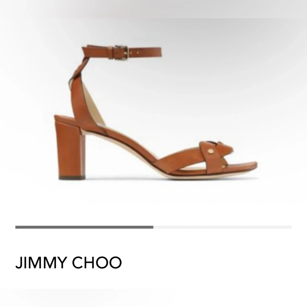 Jimmy Choo Women’s Drya 55-Low Heel Sandals. Cuoio/T.Moro.